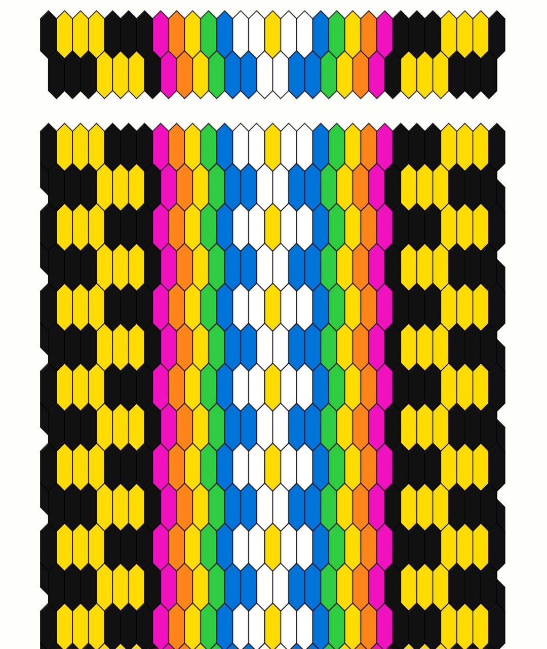 A plain weave inkle pattern